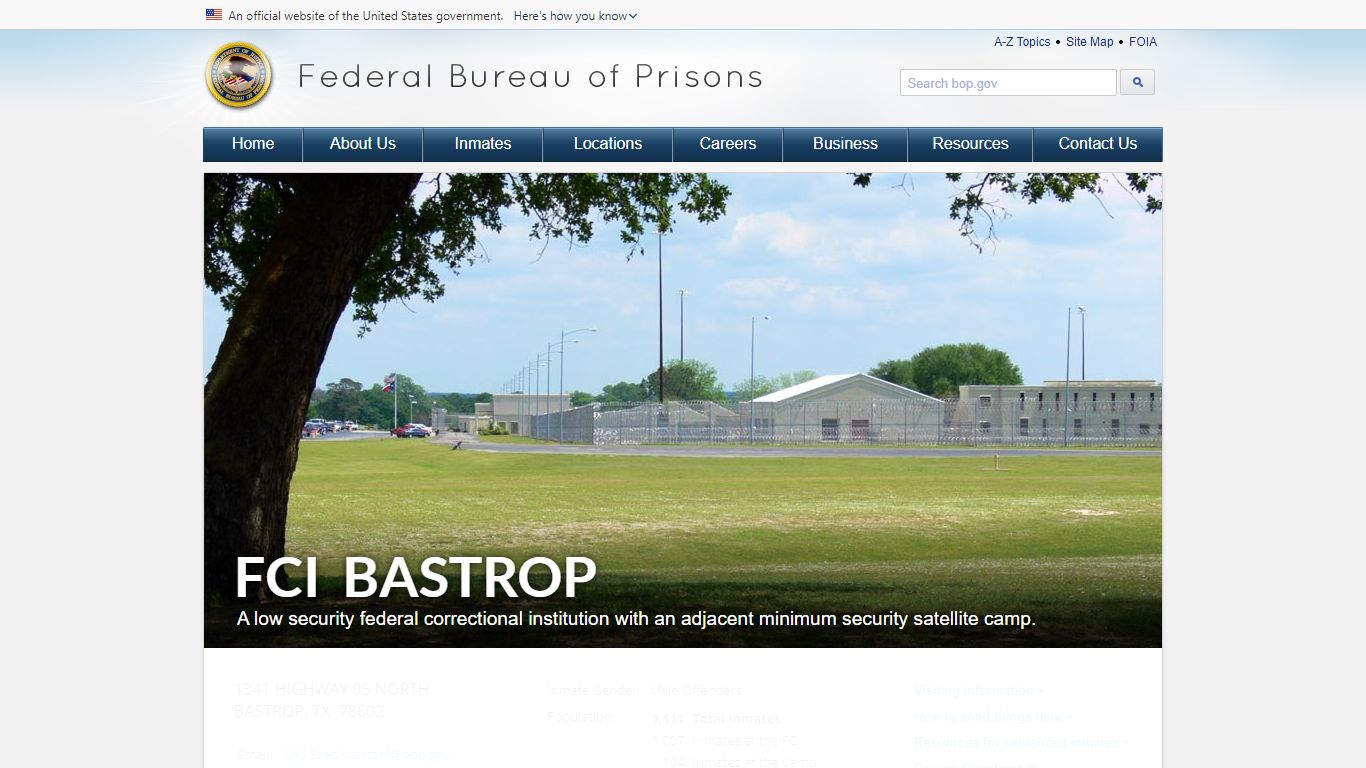 FCI Bastrop - Federal Bureau of Prisons